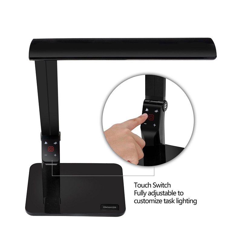 1689 USB Dimmable Modern Black Folding Coffee Restaurant Piegative Led Desk Light CC Lamp