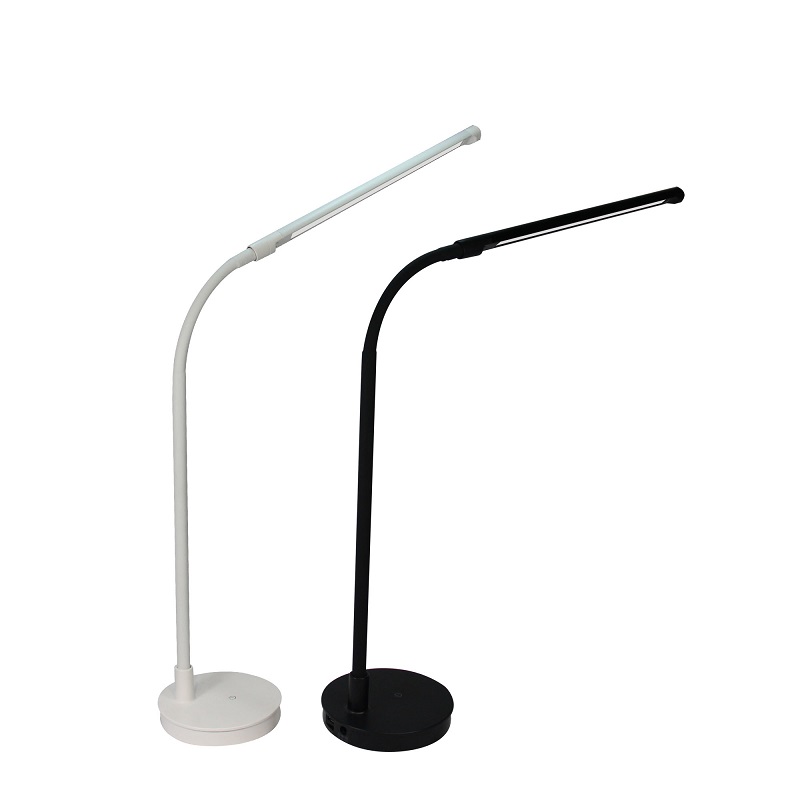 518 LED Lampada a tavola nera Luce a LED a LED a LED con luce di lettura flessibile Gooseneck Eye Care Daylight